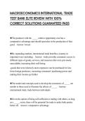 MACROECONOMICS INTERNATIONAL TRADE TEST BANK ELITE REVIEW WITH 100&percnt; CORRECT SOLUTIONS GUARANTEED PASS