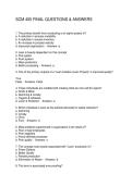 SCM 455 FINAL QUESTIONS & ANSWERS