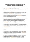 LPN Funds ATI &vert; Knowledge Check Q&A Series&colon; Fully Answered & Instructor-Reviewed 2025&sol;2026