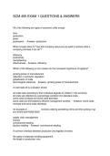 SCM 455 EXAM 1 QUESTIONS & ANSWERS