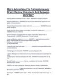 Davis Advantage For Pathophysiology  Study Review Questions And Answers  2026&sol;2027