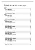 VU 2025 &vert; Biological psychology &vert; Summary P&lowbar;UBIOPSY &vert; Psychology and the brain
