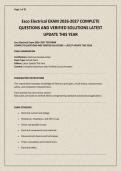 Esco Electrical EXAM 2026-2027 COMPLETE QUESTIONS AND VERIFIED SOLUTIONS LATEST UPDATE THIS YEAR