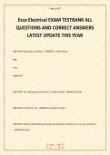 Esco Electrical EXAM TESTBANK ALL QUESTIONS AND CORRECT ANSWERS LATEST UPDATE THIS YEAR