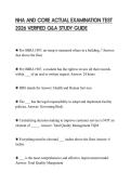 NHA AND CORE ACTUAL EXAMINATION TEST 2026 VERIFIED Q&A STUDY GUIDE
