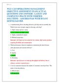 WGU C215 OPERATIONS MANAGEMENT  OBJECTIVE ASSESSMENT EXAM ACTUAL  QUESTIONS AND ANSWERS - LATEST AND  COMPLETE UPDATE WITH VERIFIED  SOLUTIONS &ndash; ASSURED PASS WITH ISTANT  DOWNLOAD PDF&period; 