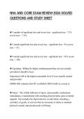 NHA AND CORE EXAM REVIEW 2026 SOLVED QUESTIONS AND STUDY SHEET