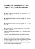 NHA AND CORE FINAL EXAM SCRIPT 2026 COMPLETE STUDY PACK WITH ANSWERS