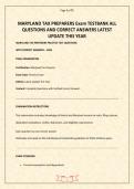 MARYLAND TAX PREPARERS Certification Exam 
