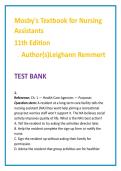 Mosby&rsquo;s Nursing Assistant Test Bank 2026 &ndash; CNA Practice Questions & Study Guide &vert; Remmert Nursing Test Bank