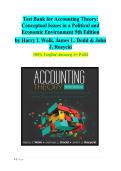 Test Bank&colon; Accounting Theory&colon; Conceptual Issues in a Political and Economic Environment &lpar;9th Edition&rpar; &ndash; Wolk&comma; Dodd&comma; & Rozycki
