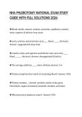 NHA PHLEBOTOMY NATIONAL EXAM STUDY GUIDE WITH FULL SOLUTIONS 2026