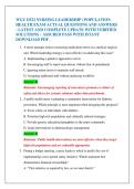 WGU D522 NURSING LEADERSHIP &sol; POPULATION  HEALTH EXAM ACTUAL QUESTIONS AND ANSWERS - LATEST AND COMPLETE UPDATE WITH VERIFIED  SOLUTIONS &ndash; ASSURED PASS WITH ISTANT  DOWNLOAD PDF&period;