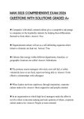 MAN 3025 COMPREHENSIVE EXAM 2026 QUESTIONS WITH SOLUTIONS GRADED A&plus;
