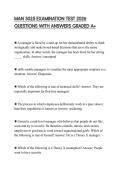 MAN 3025 EXAMINATION TEST 2026 QUESTIONS WITH ANSWERS GRADED A&plus;