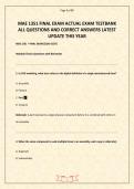 MAE 1351 FINAL EXAM ACTUAL EXAM TESTBANK ALL QUESTIONS AND CORRECT ANSWERS LATEST UPDATE THIS YEAR
