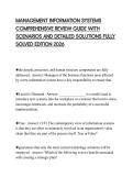 MANAGEMENT INFORMATION SYSTEMS COMPREHENSIVE REVIEW GUIDE WITH SCENARIOS AND DETAILED SOLUTIONS FULLY SOLVED EDITION 2026