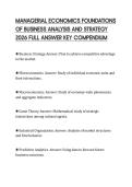 MANAGERIAL ECONOMICS FOUNDATIONS OF BUSINESS ANALYSIS AND STRATEGY 2026 FULL ANSWER KEY COMPENDIUM