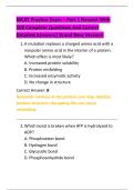 MCAT Practice Exam &ndash; Part 1 Newest With  100 Complete Questions And Correct  Detailed Answers&vert; Brand New Version&excl; 