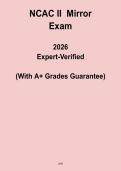 NCAC II 2026 Mirror Exam PDF &vert; Advanced Nursing&sol;Counseling Prep