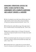 MANAGING OPERATIONS ACROSS THE SUPPLY CHAIN CHAPTER 10 FINAL ASSESSMENT WITH COMPLETE QUESTIONS AND ALREADY GRADED A&plus; ANSWERS
