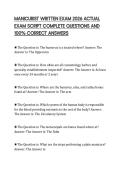 MANICURIST WRITTEN EXAM 2026 ACTUAL EXAM SCRIPT COMPLETE QUESTIONS AND 100&percnt; CORRECT ANSWERS