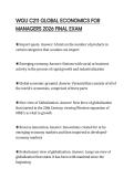 WGU C211 GLOBAL ECONOMICS FOR MANAGERS 2026 FINAL EXAM