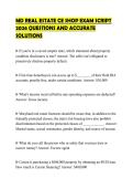 MD REAL ESTATE CE SHOP EXAM SCRIPT 2026 QUESTIONS AND ACCURATE SOLUTIONS