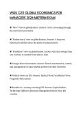 WGU C211 GLOBAL ECONOMICS FOR MANAGERS 2026 MIDTERM EXAM