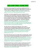 2022 AHIP FINAL EXAM TEST