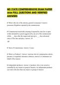 MD STATE COMPREHENSIVE EXAM PAPER 2026 FULL QUESTIONS AND VERIFIED ANSWERS