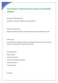 Storm Water Certification Exam with accurate detailed solutions