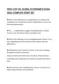 WGU C211 OA GLOBAL ECONOMICS EXAM 2026 COMPLETE STUDY SET