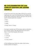 MD STATE EXAMINATION TEST 2026 COMPLETE QUESTIONS AND ANSWERS GRADED A&plus;