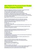 2023 PEDS ATI Proctored Exam Ḡraded  A With Complete Solutions 
