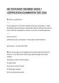 MD STATIONARY ENGINEER GRADE 1 CERTIFICATION EXAMINATION TEST 2026