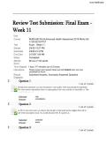 Review Test Submission&colon; Final Exam -  Week 11 