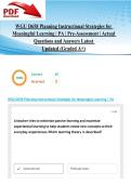 WGU D658 Planning Instructional Strategies for Meaningful Learning &vert; PA &vert; Pre-Assessment &vert; Actual Questions and Answers Latest Updated 2026&sol;2027&lpar;Graded A&plus;