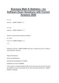 Ivy Software Business Math and Statistics Exam Questions with 100&percnt; Correct Answers &vert; Latest Version &lpar;2026&rpar; Expert Verified