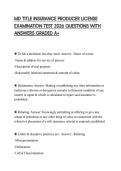MD TITLE INSURANCE PRODUCER LICENSE EXAMINATION TEST 2026 QUESTIONS WITH ANSWERS GRADED A&plus;