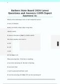 Barber State Board 2026 Latest  Questions and Answers &lpar;100&percnt; Expert  Answers&rpar; A&plus;