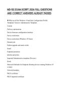 MD-102 EXAM SCRIPT 2026 FULL QUESTIONS AND CORRECT ANSWERS ALREADY PASSED