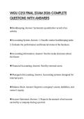 WGU C213 FINAL EXAM 2026 COMPLETE QUESTIONS WITH ANSWERS