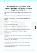 BU Dental Radiology EXAM 2026  Latest Questions and Answers &lpar;100&percnt;  Expert Answers&rpar; A&plus; 