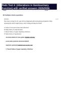 Peds Test 4&colon; &lpar;Alterations in Genitourinary Function&rpar; with verified answers 2025&sol;2026