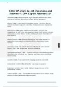 C165 OA 2026 Latest Questions and  Answers &lpar;100&percnt; Expert Answers&rpar; A&plus;