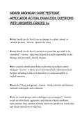 MDARD MICHIGAN CORE PESTICIDE APPLICATOR ACTUAL EXAM 2026 QUESTIONS WITH ANSWERS GRADED A&plus;
