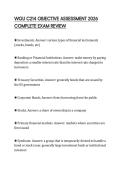 WGU C214 OBJECTIVE ASSESSMENT 2026 COMPLETE EXAM REVIEW