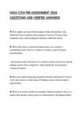 WGU C214 PRE-ASSESSMENT 2026 QUESTIONS AND VERIFIED ANSWERS
