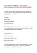 PATHOPHYSIOLOGY EXAM 1 PRACTICE 144 QUESTIONS WITH VERIFIED ANSWERS 2025&sol;2026&comma;100&percnt;CORRECT